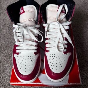 White and Red Jordan 1 Retro High